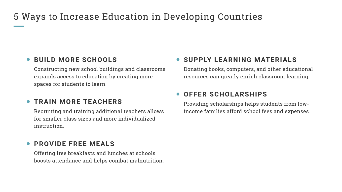 5 Ways to Increase Education in Developing Countries