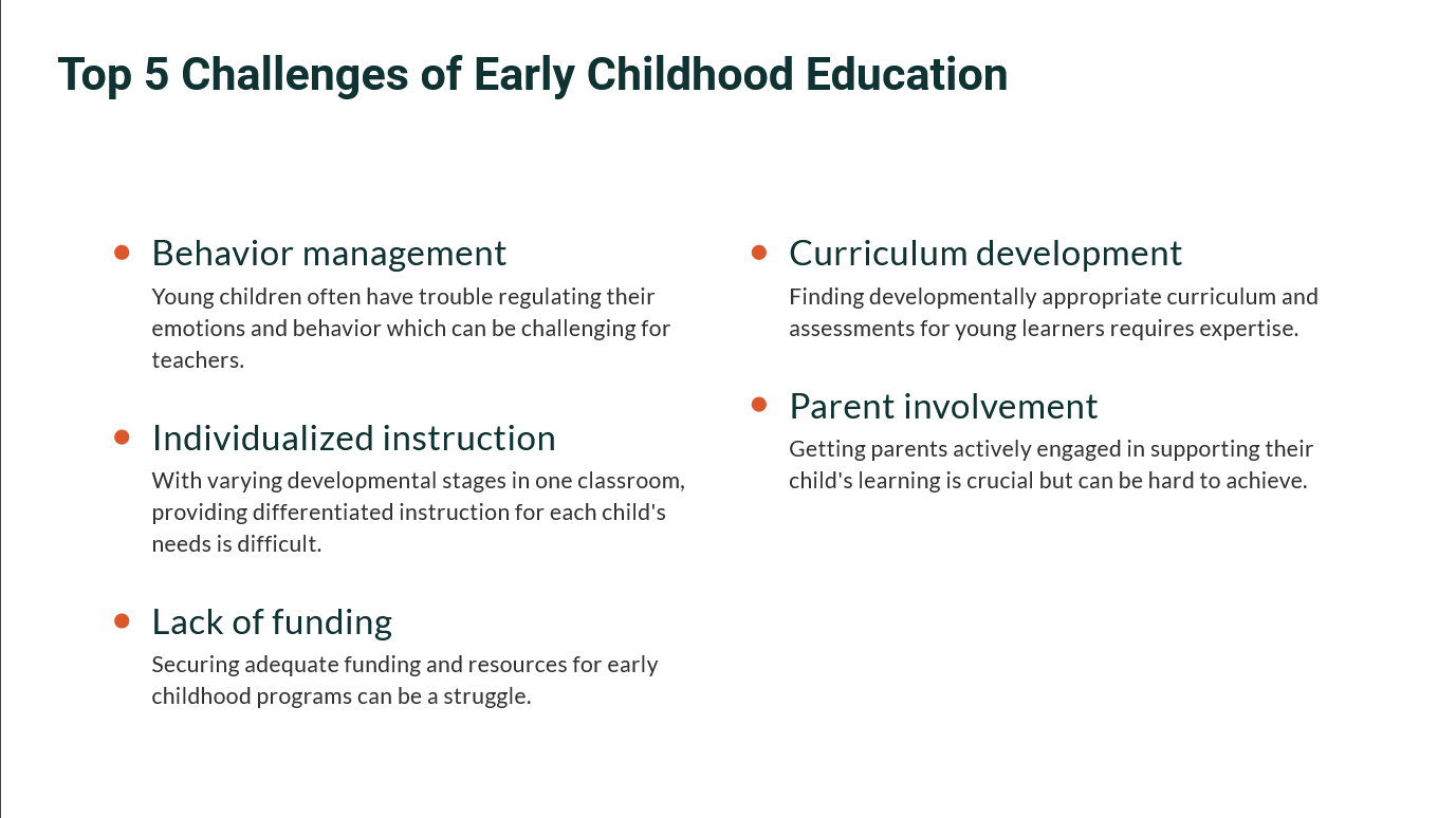  Top 5 Challenges of Early Childhood Education slides and pdf - Importance of Early Childhood Education  Slides and pdf