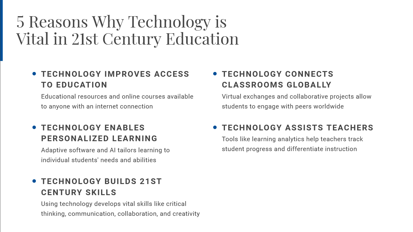 reasons why technology is vital in 21st century education